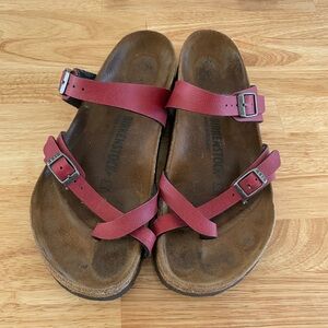 Red Birkenstock size 39/8.5